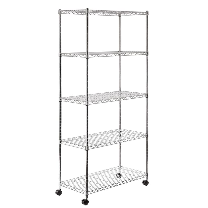 Vancouver Classics, 5-Tier Steel Wire Shelving, 30-in x 14-in x 60-in, Chrome