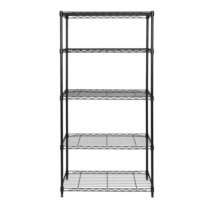 Vancouver Classics 5-Tier Steel Shelving, 30-in x 14-in x 60-in, Black