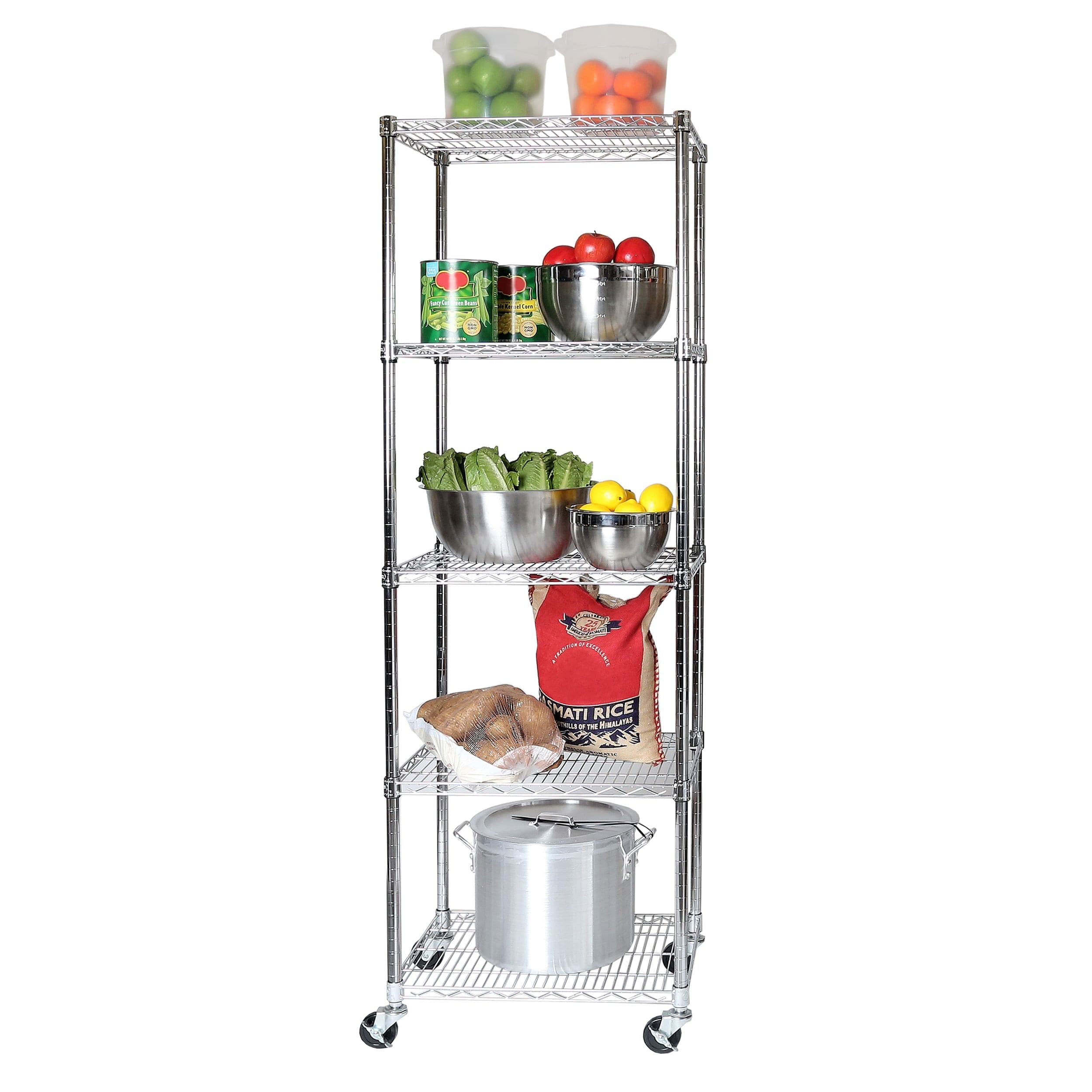 Vancouver Classics 5-Tier NSF Steel Shelving, 24-in x 18-in x 72-in