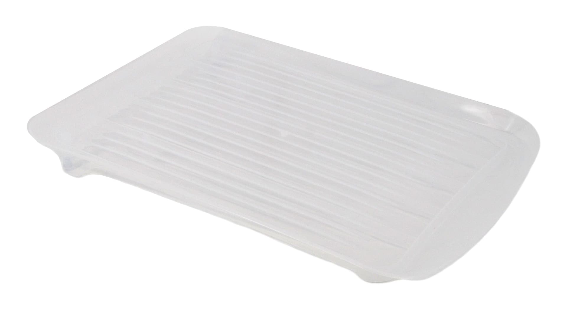 Type A Anti-Microbial Plastic Drainboard Tray For Kitchen Dish Drying Rack, Clear