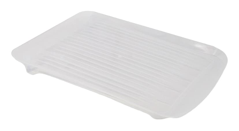 Type A Anti-Microbial Plastic Drainboard Tray For Kitchen Dish Drying Rack, Clear