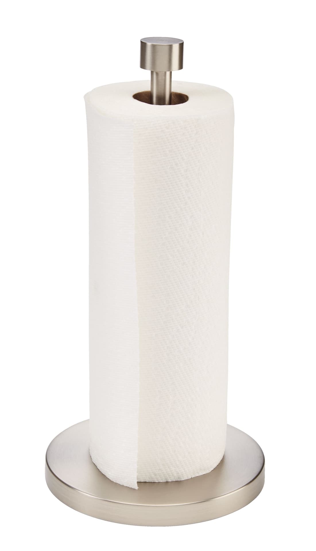 Type A Radiant Stainless Steel Upright Kitchen Countertop Paper Towel Holder with Weighted Base