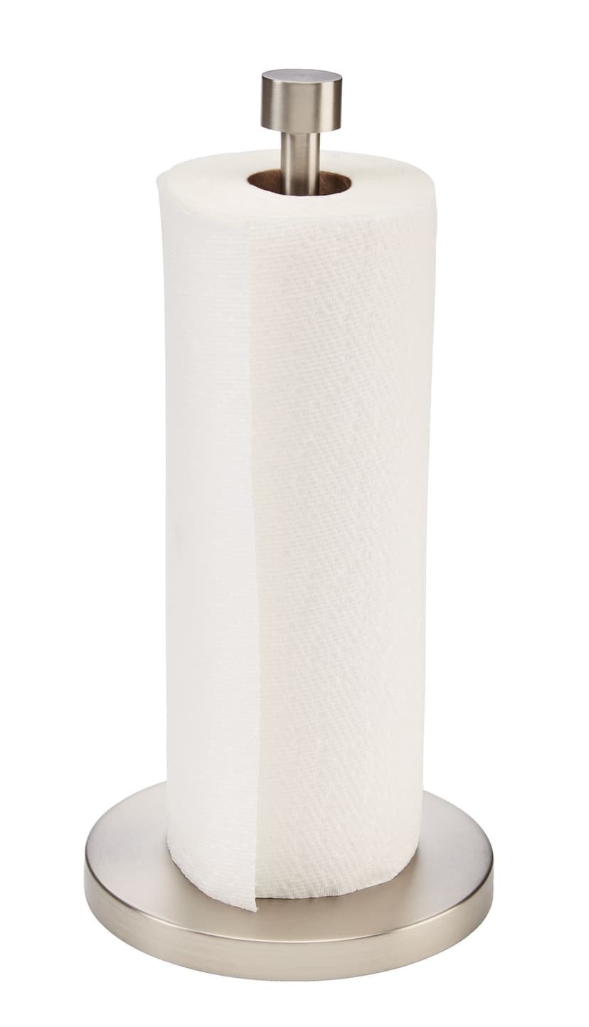 Type A Radiant Stainless Steel Upright Kitchen Countertop Paper Towel Holder with Weighted Base