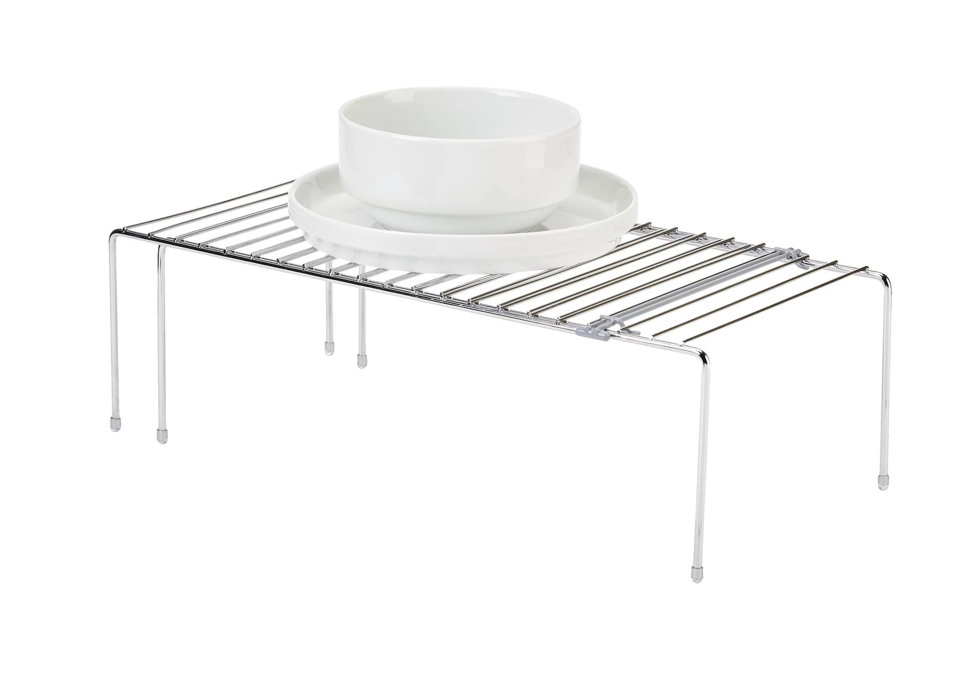 Type A Stay Expandable Storage & Organizer Shelf Rack For Kitchen Cupboard/Cabinet, Chrome