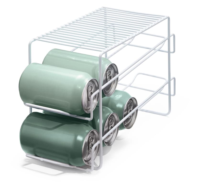 type A Alpha 2-Tier Beverage Can Organizer, White