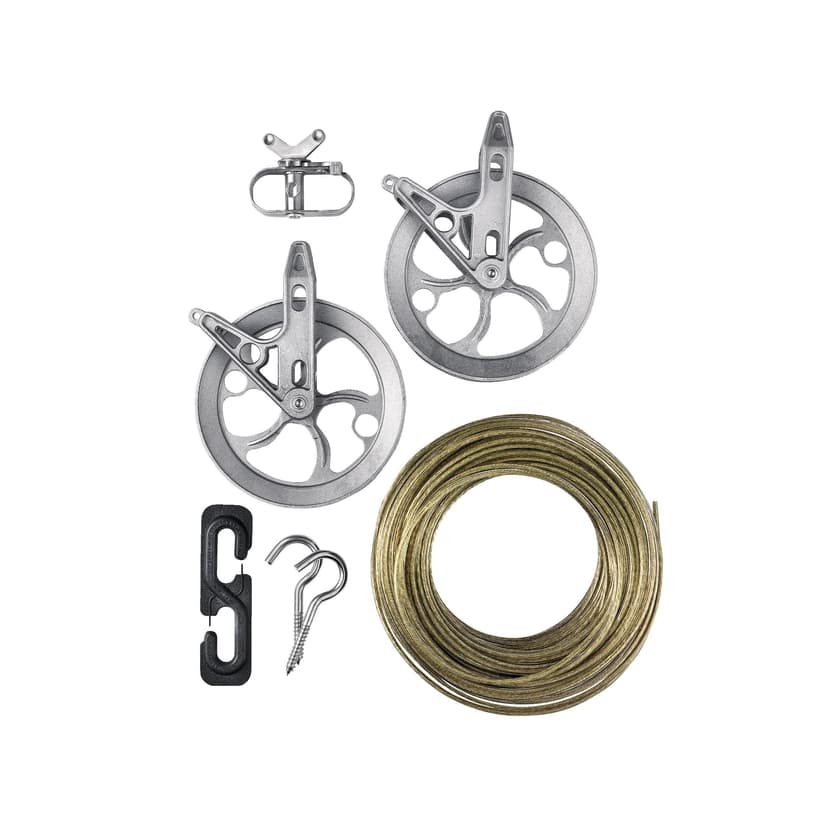 Strata Heavy-duty Clothesline Kit for Indoor & Outdoor, 150-ft