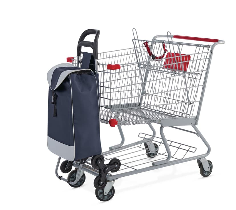 Type A 6-Wheel Stair Climbing Steel Shopping Cart