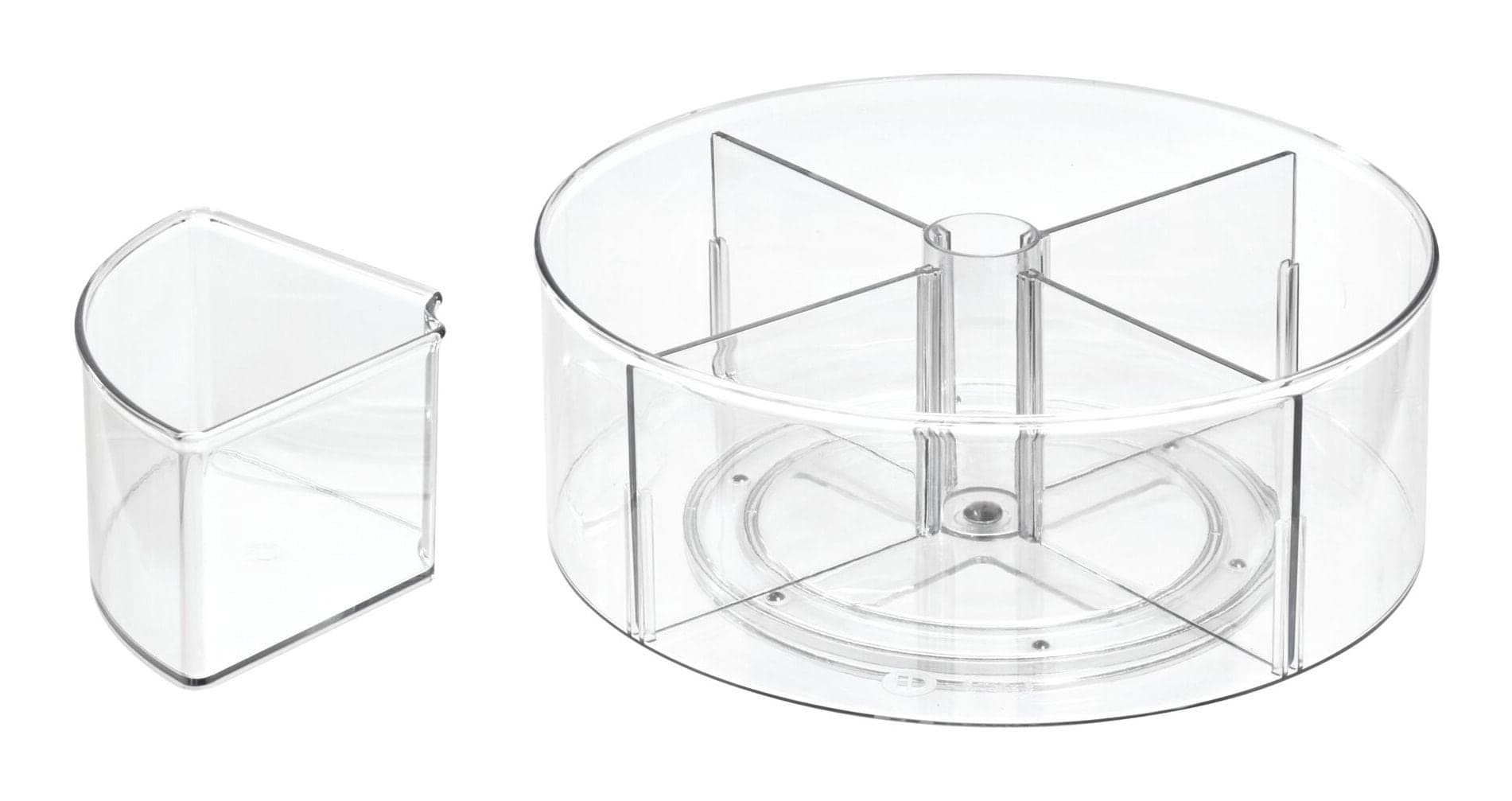 The Home Edit by iDESIGN Clear Divided Rotating Turntable Organizer