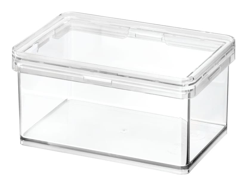 The Home Edit by iDESIGN Clear Stackable Small Canister with Air Tight Lid, 0.47-L