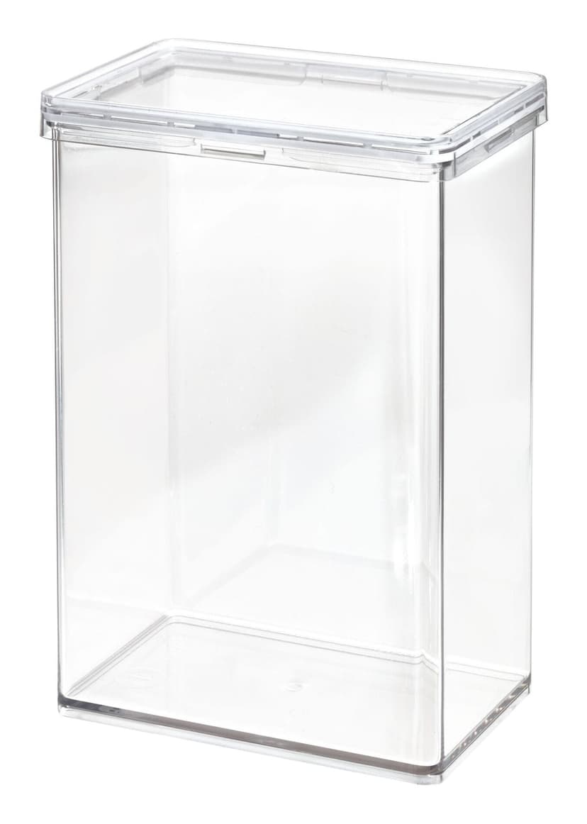 The Home Edit by iDESIGN Clear Stackable Large Canister with Air Tight Lid, 2.37-L