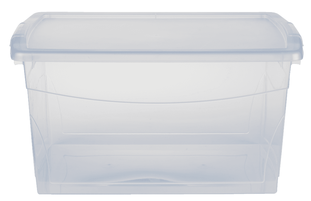 type A Clarity Transparent Storage Box with Lid, 50-L