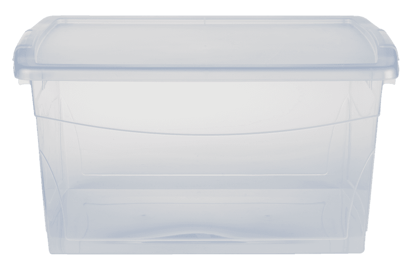 type A Clarity Transparent Storage Box with Lid, 50-L