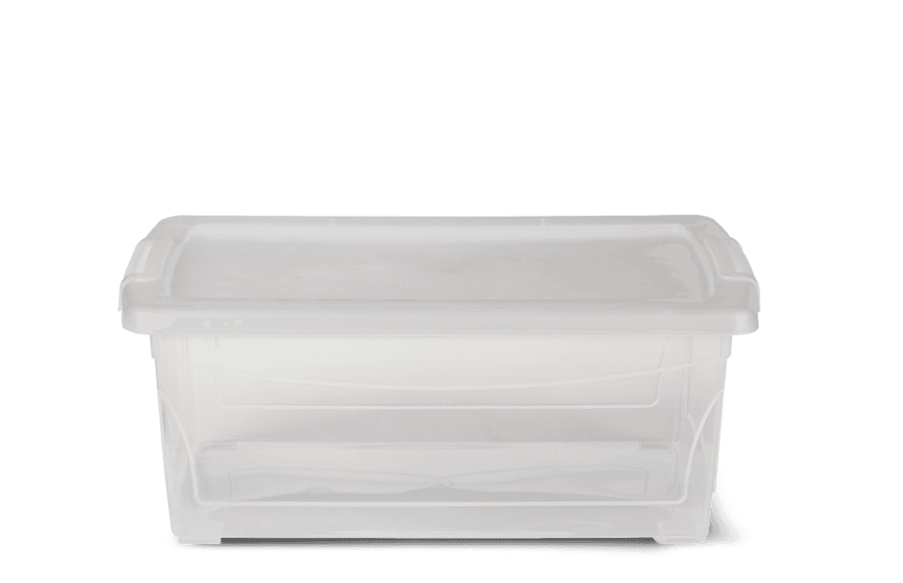 type A Clarity Transparent Storage Box with Lid, 15-L