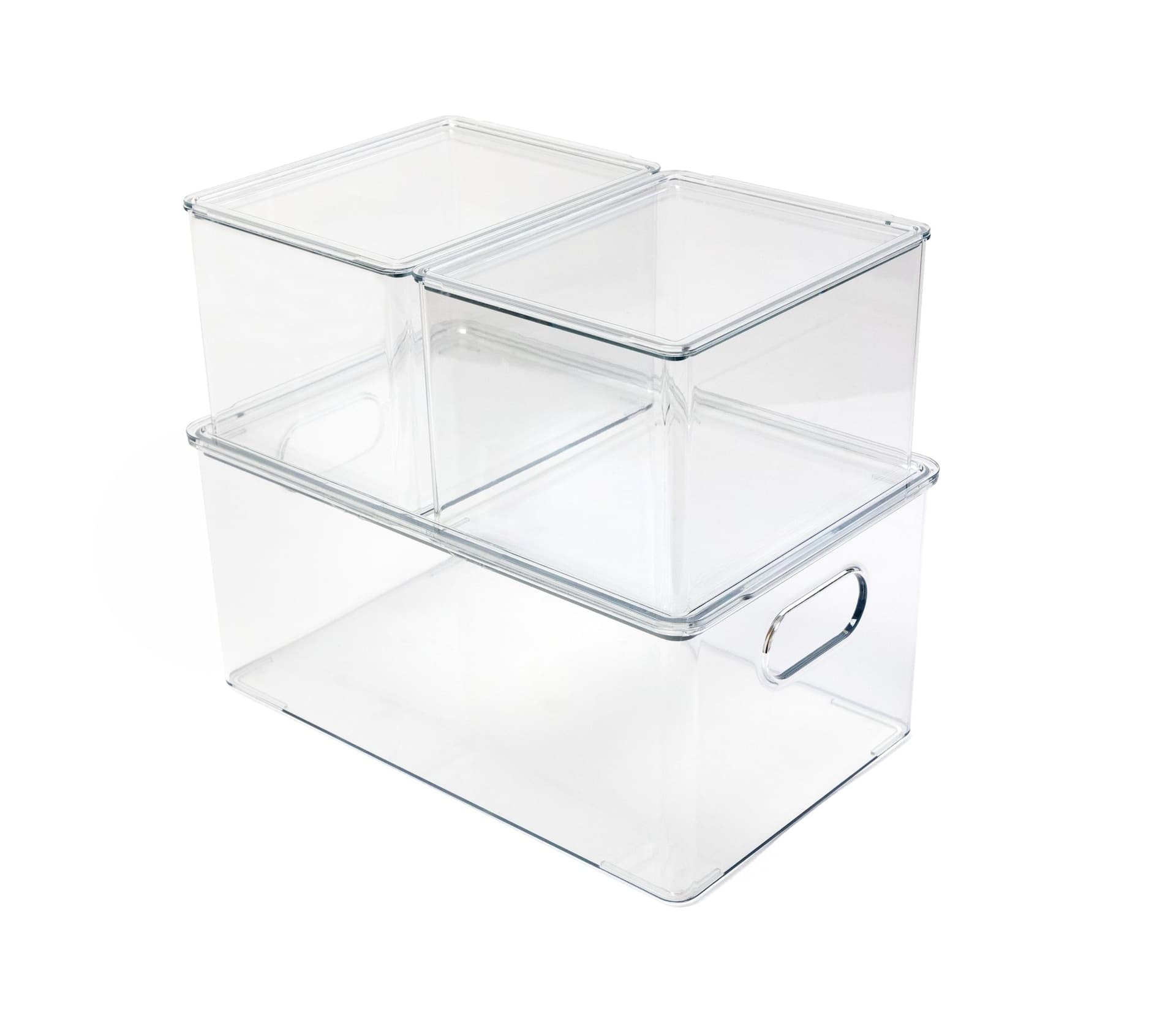 Dial Clear Storage Bin Set, 3-pc