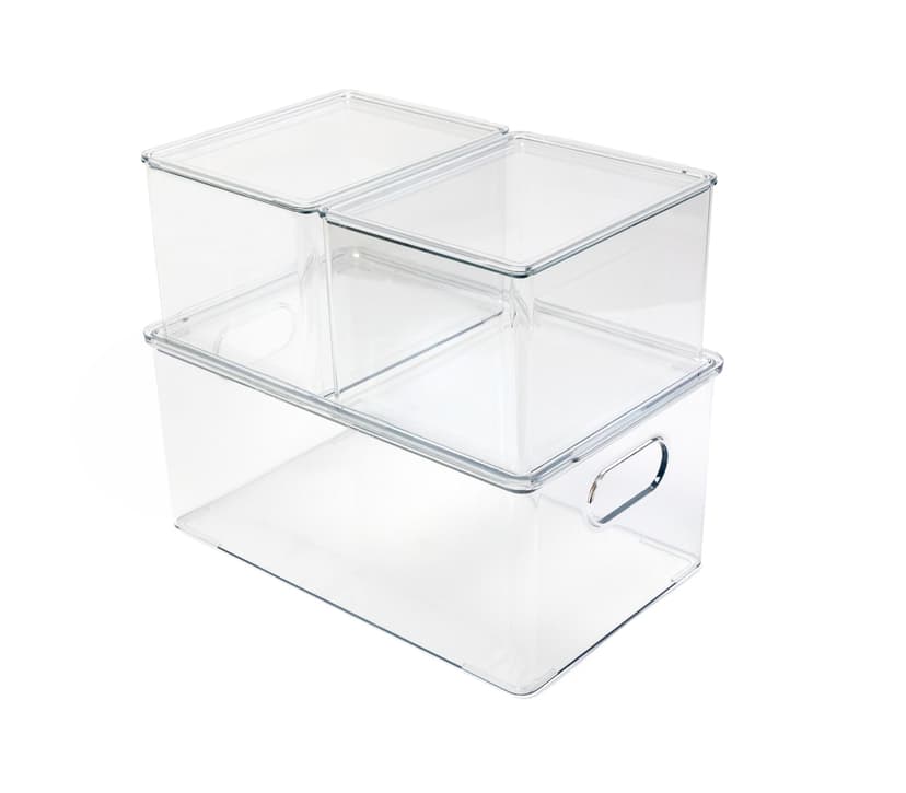 Dial Clear Storage Bin Set, 3-pc