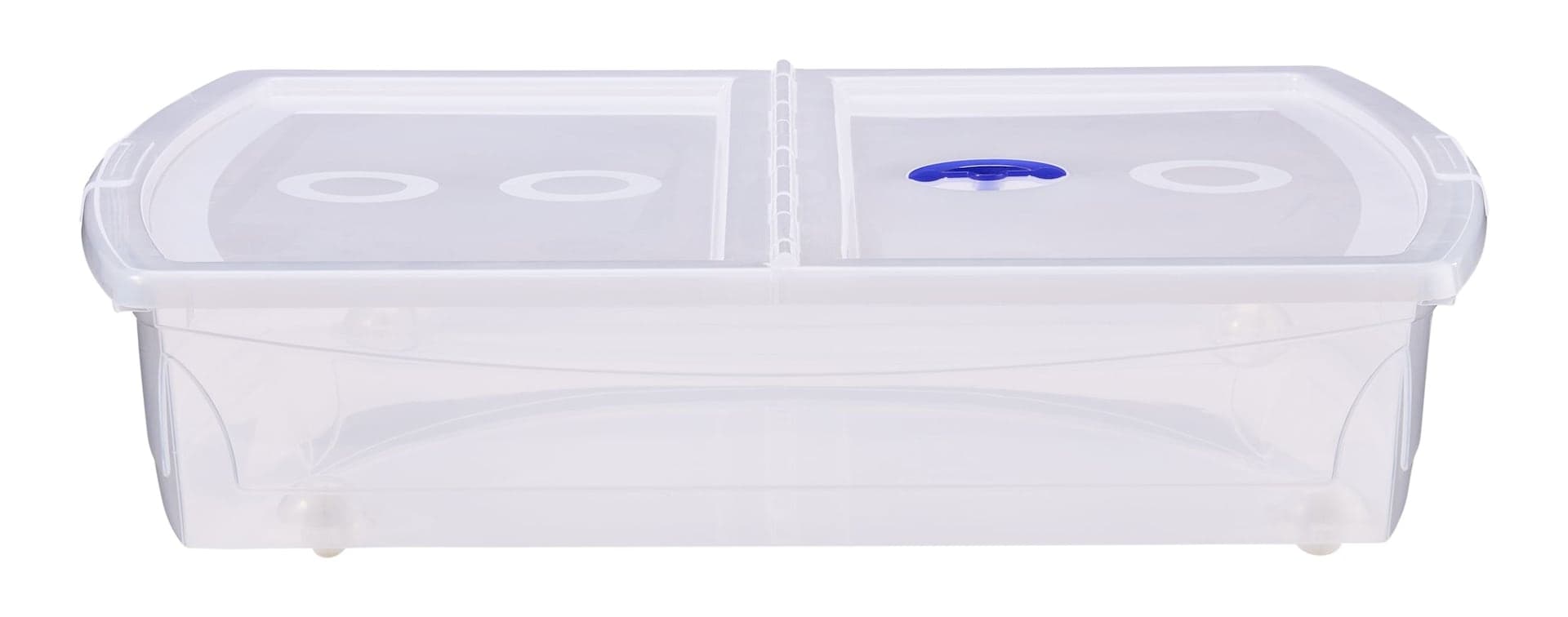 KIS Shallow Under-the-Bed Storage Tote with Wheels