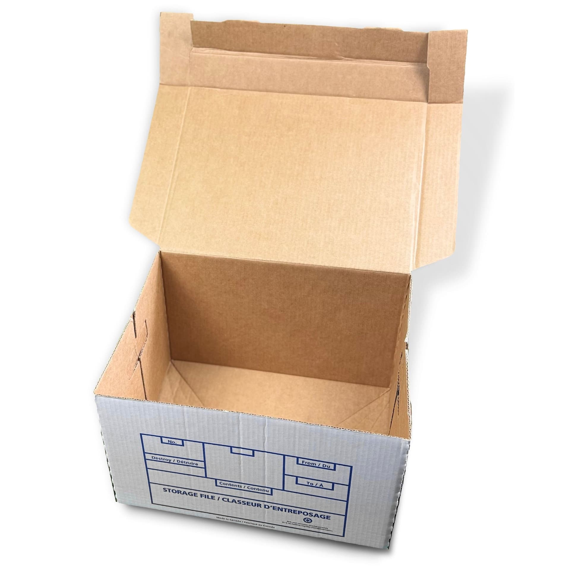 Push N Pack Small Storage File Box with Lid, Collapsible 10-L, 2-pk
