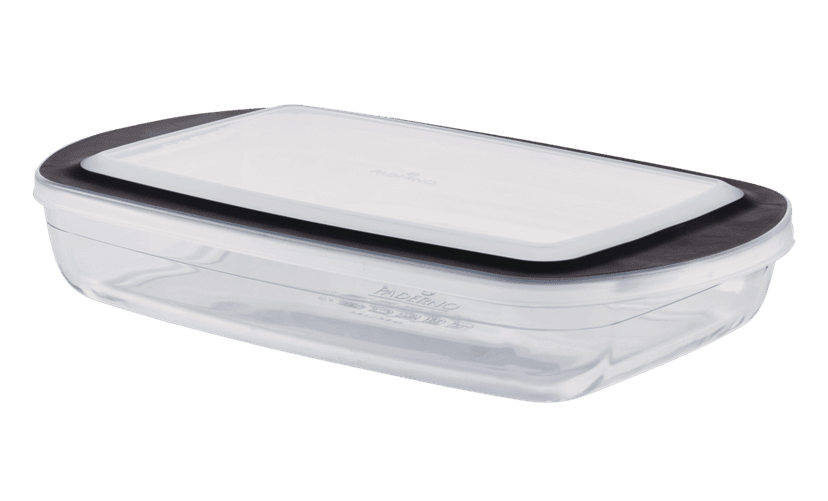 PADERNO Glass Rectangular Baking Dish with Lid, 3.8-qt