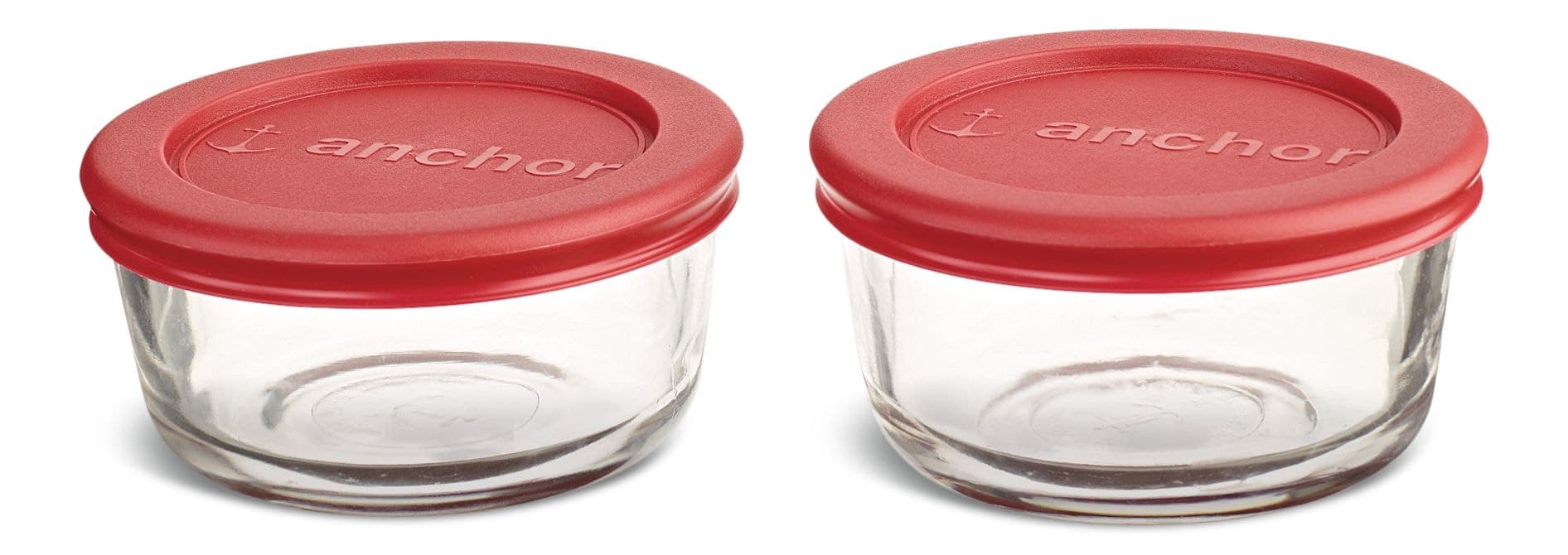 Anchor Hocking Glass Storage Container Set with Lids, 2 Count