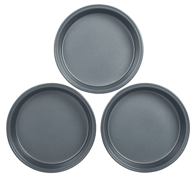 MASTER Chef Non-Stick Round Cake Pans, 8-in, 3-pc