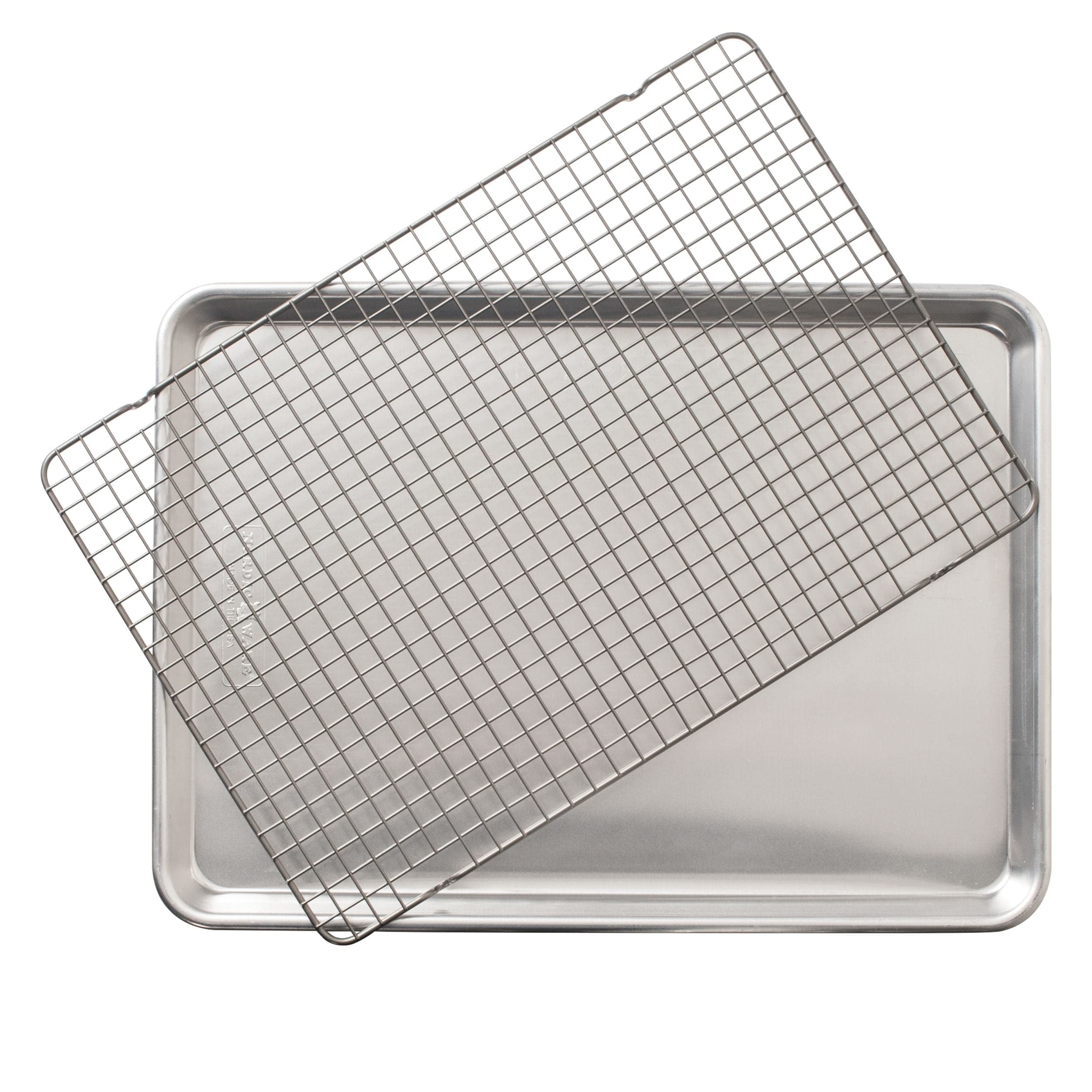 Nordic Ware Naturals® Aluminum Half-Sheet with Oven-Safe Nonstick Grid, 2-pc