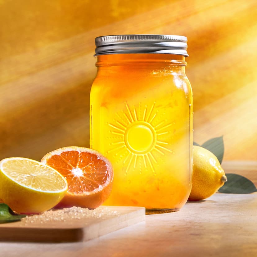 Ball Regular Mouth Sunshine Glass Mason Jar, 16-oz/473-mL, 4-pk