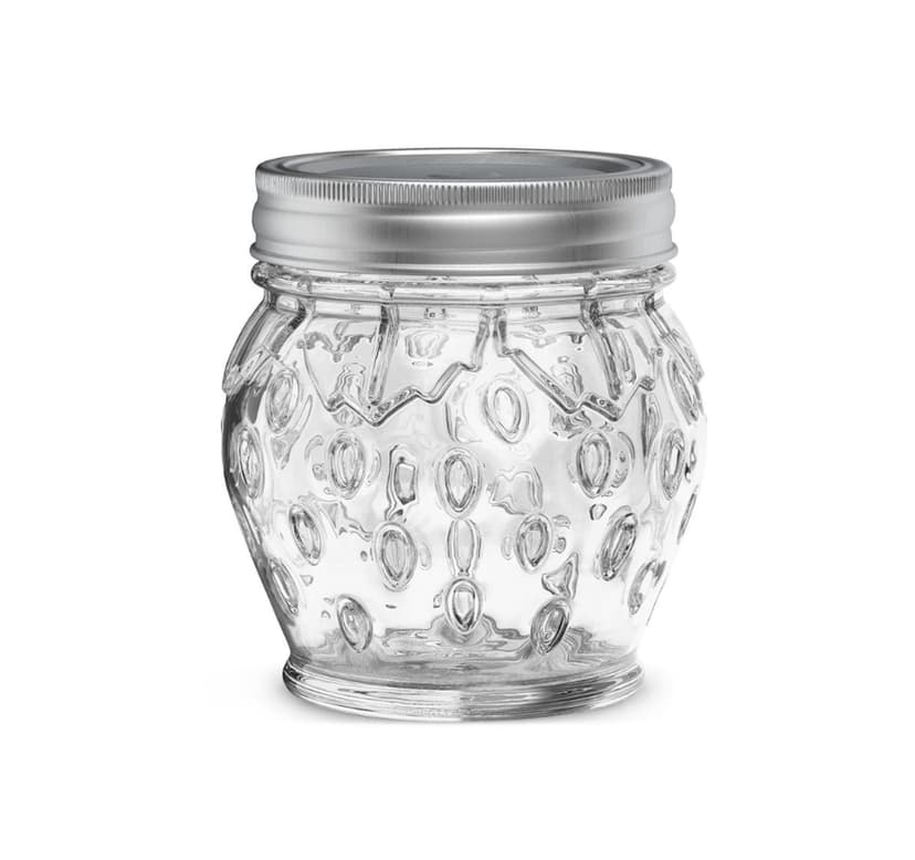 Pur Mason Strawberry Jam Jar, Clear Glass, 13.5-oz/399-mL, 6-pk, Food Preservation Jars