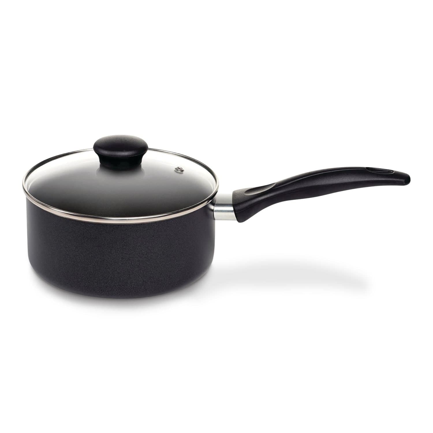 T-fal Viva Non-Stick Saucepan, Dishwasher & Oven Safe, Black, 2-Qt (1.9 L)