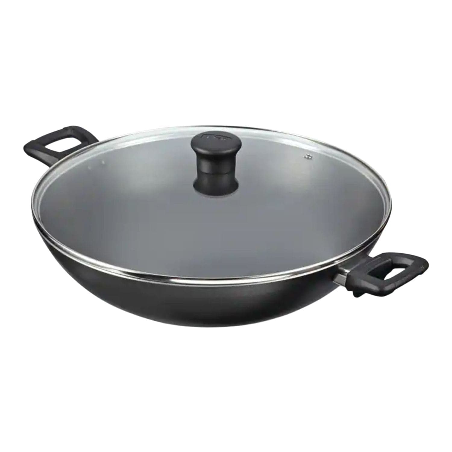 T-fal Jumbo Wok Pan with Glass Lid, Non-Stick, Dishwasher & Oven Safe, 36cm