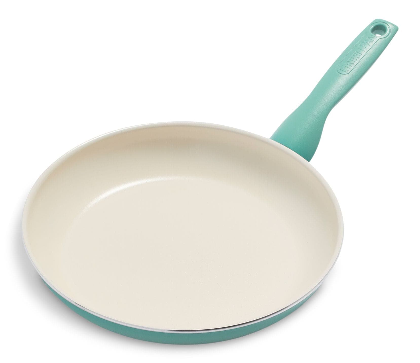 GreenPan Rio Ceramic Open Frypan, Dishwasher & Oven Safe, Turquoise, 10-in