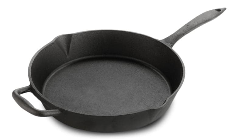 Lagostina Pre-Seasoned Cast Iron Frying Pan, Oven & Broiler Safe, Black, 12-in