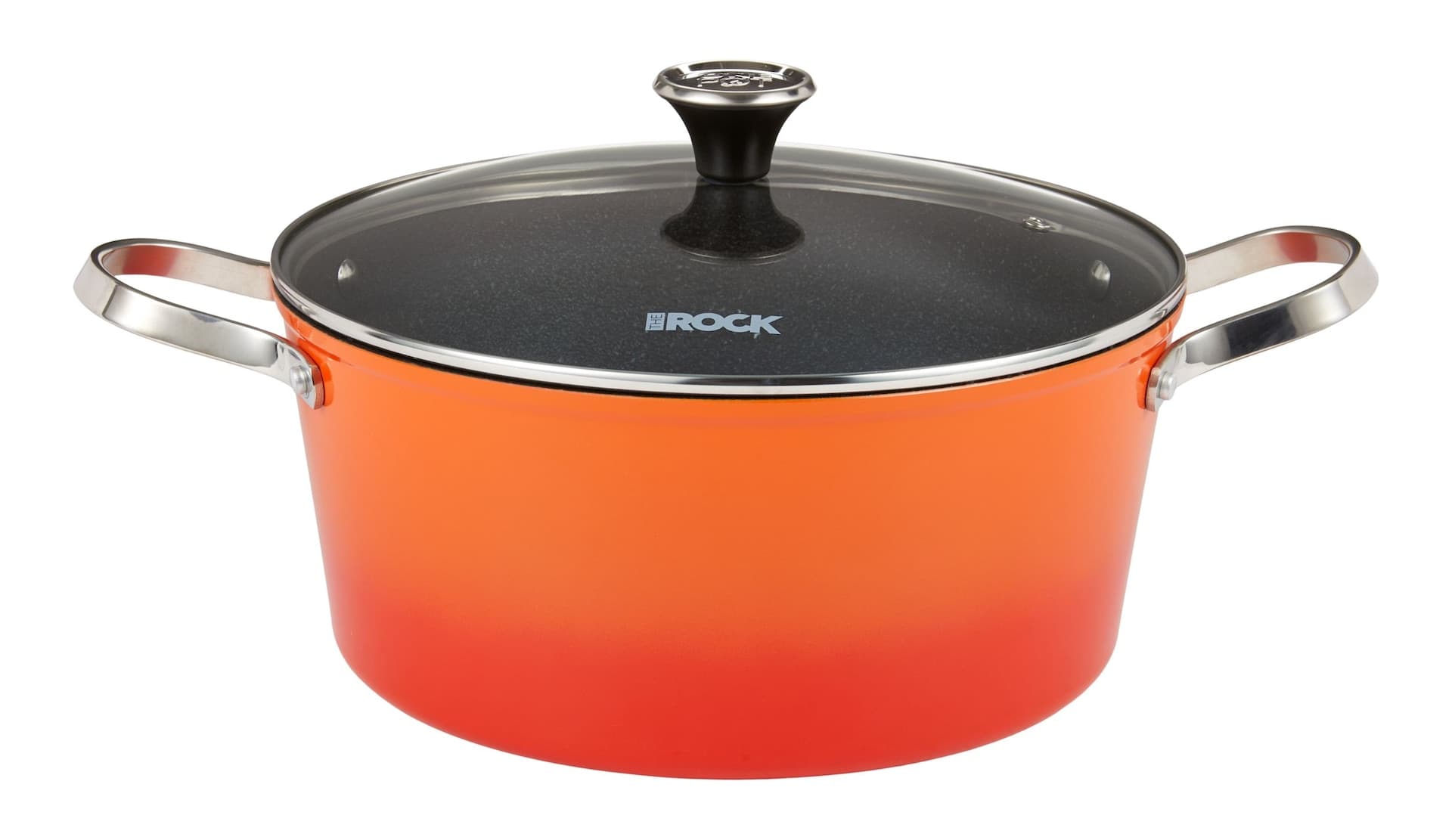 Heritage The Rock Aluminum One-Pot Stock Pot, Dishwasher & Oven Safe, Orange, 7.2qt