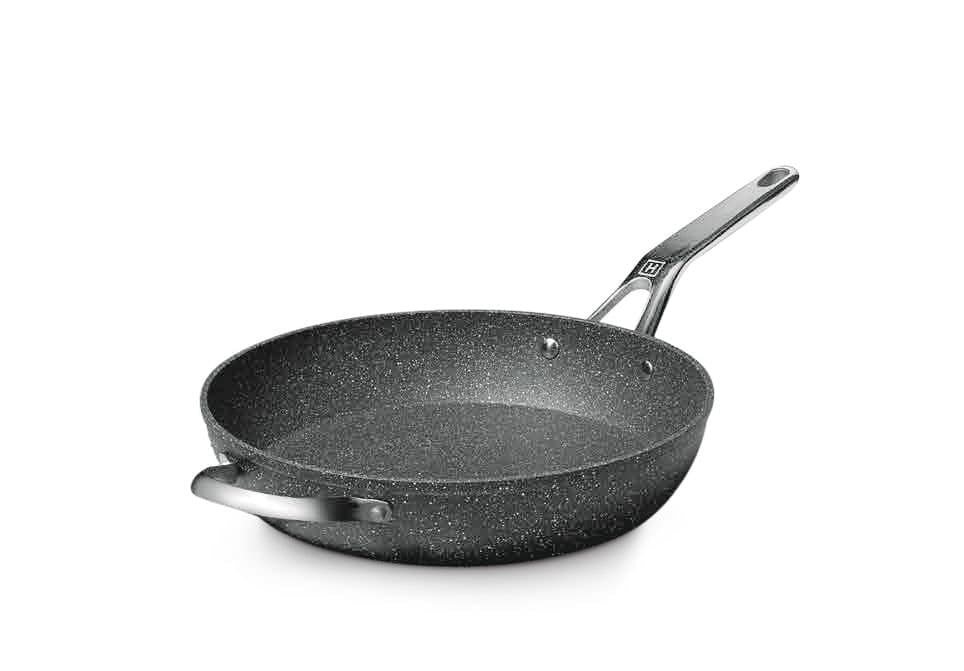 Heritage The Rock Traditional Non-Stick Frying Pan, Dishwasher & Oven Safe, Black, 13-in
