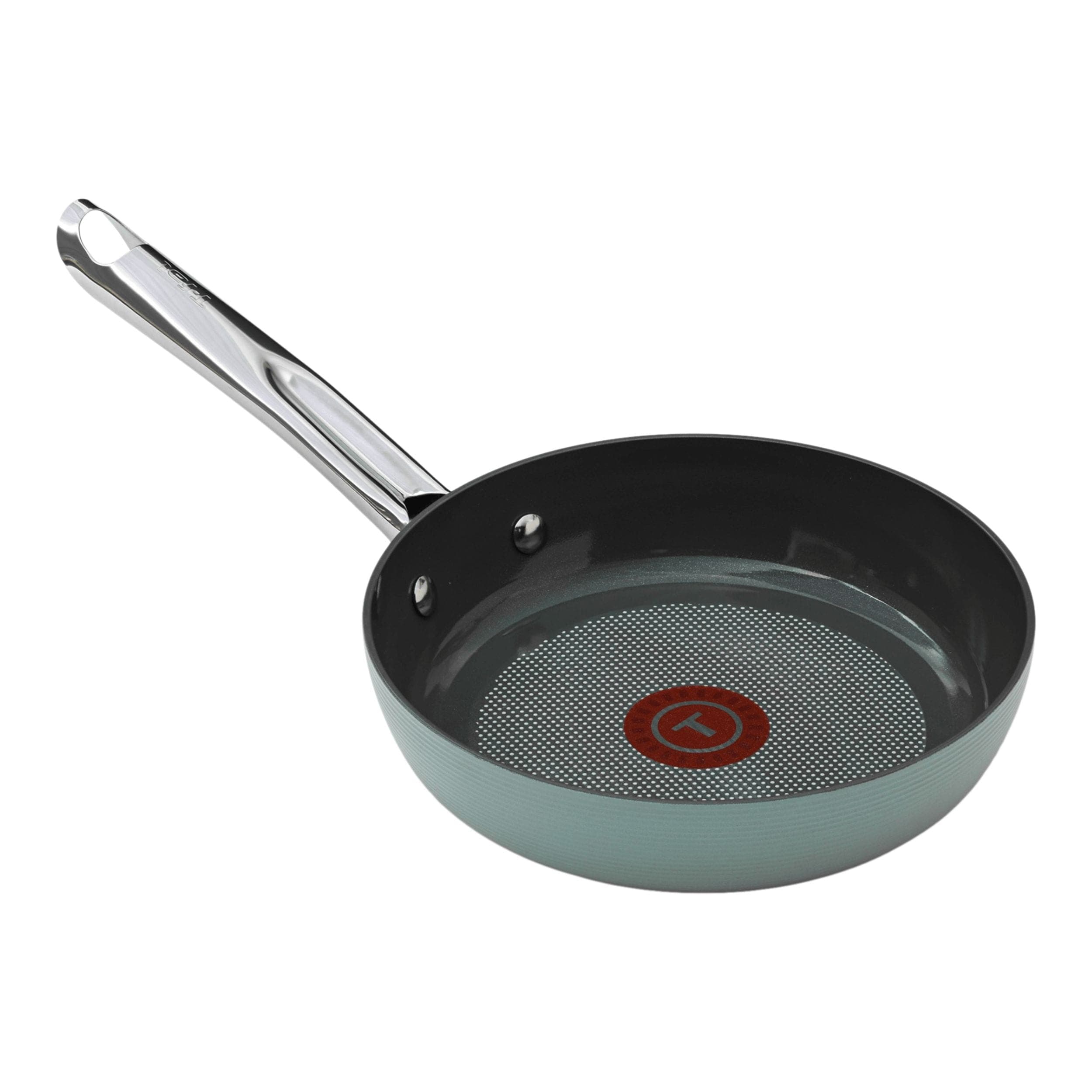 T-fal Ceramic Inspire, Non stick Frying Pan, Oven Safe, Thermo-Spot® Heat Indicator, 8-in, Mint