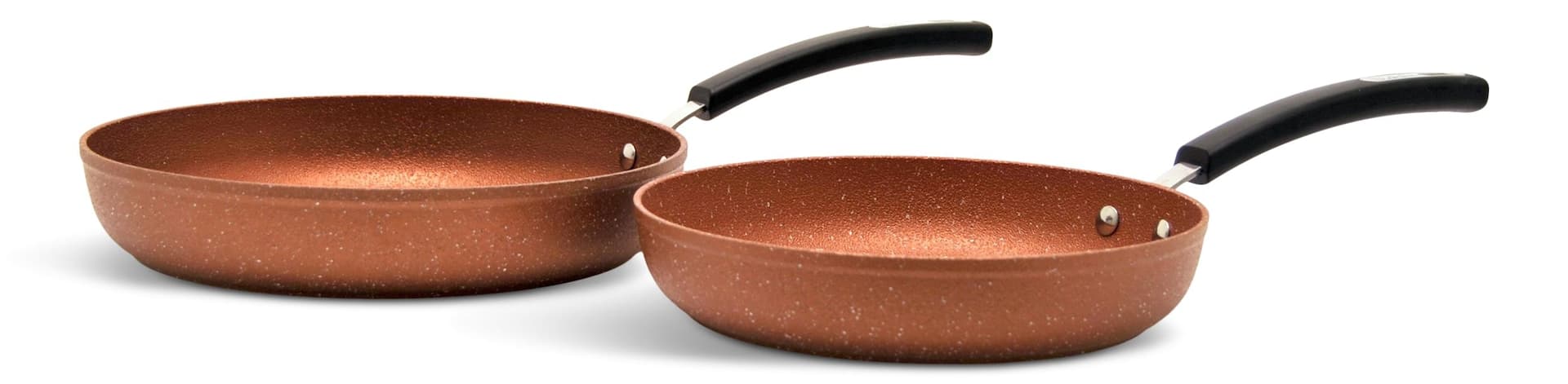 Heritage The Rock Non-Stick Frying Pan, Dishwasher & Oven Safe, Copper, 2-pk, 9.4-in & 11-in