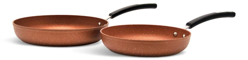 Heritage The Rock Non-Stick Frying Pan, Dishwasher & Oven Safe, Copper, 2-pk, 9.4-in & 11-in