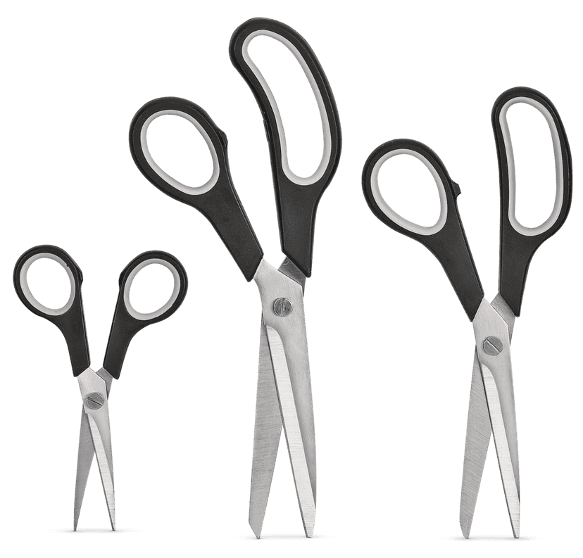 MASTER Chef Stainless Steel Scissor Set, Ergonomic Grip, 3-pc