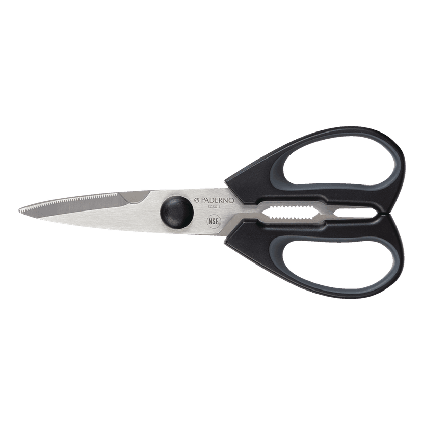 PADERNO Stainless Steel Multi-Purpose Kitchen Shears with Ergonomic Grip and Built-In Bottle Opener