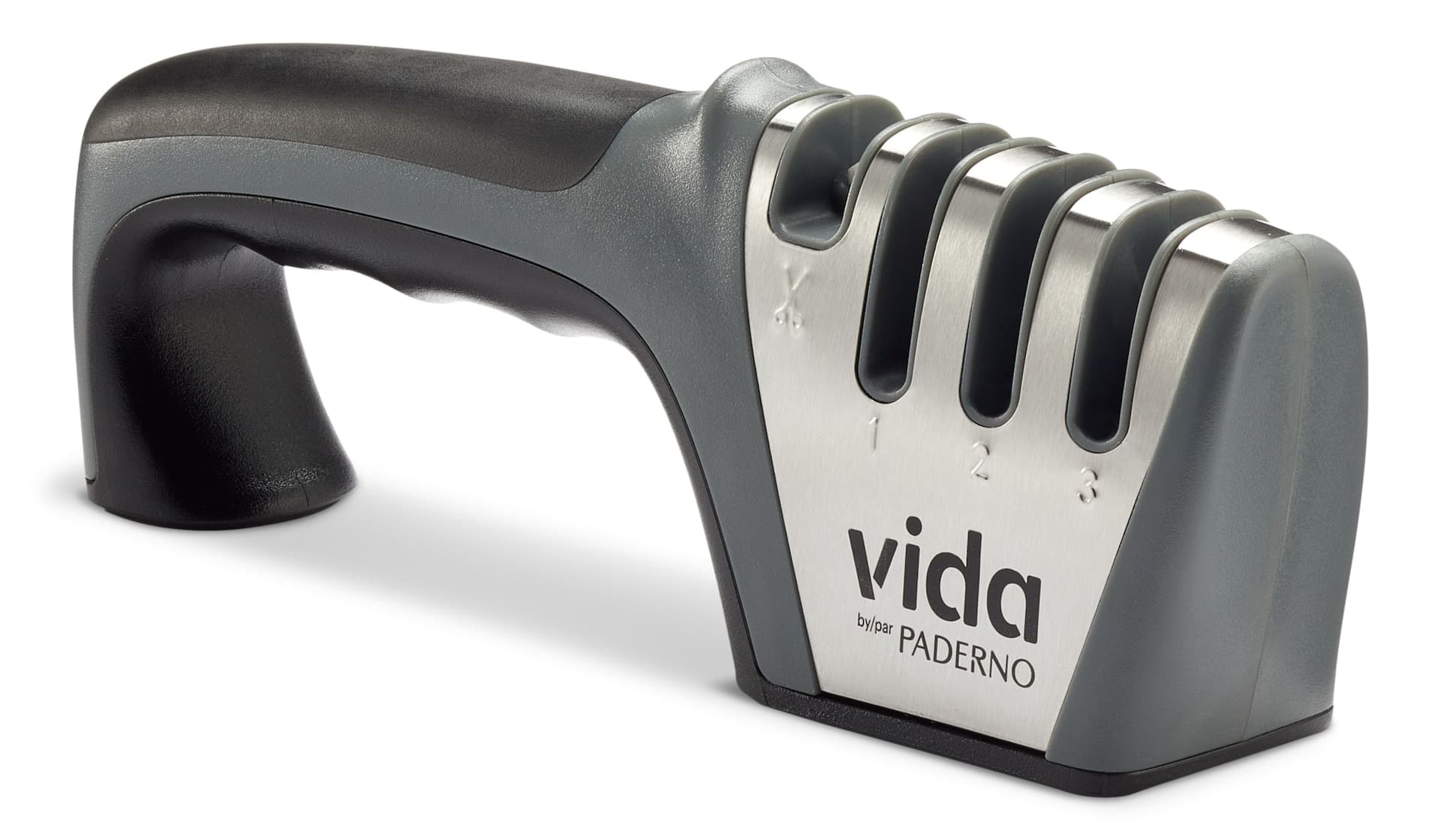 Vida by PADERNO 4-in-1 Knife & Shear Sharpener with Ergonomic Grip