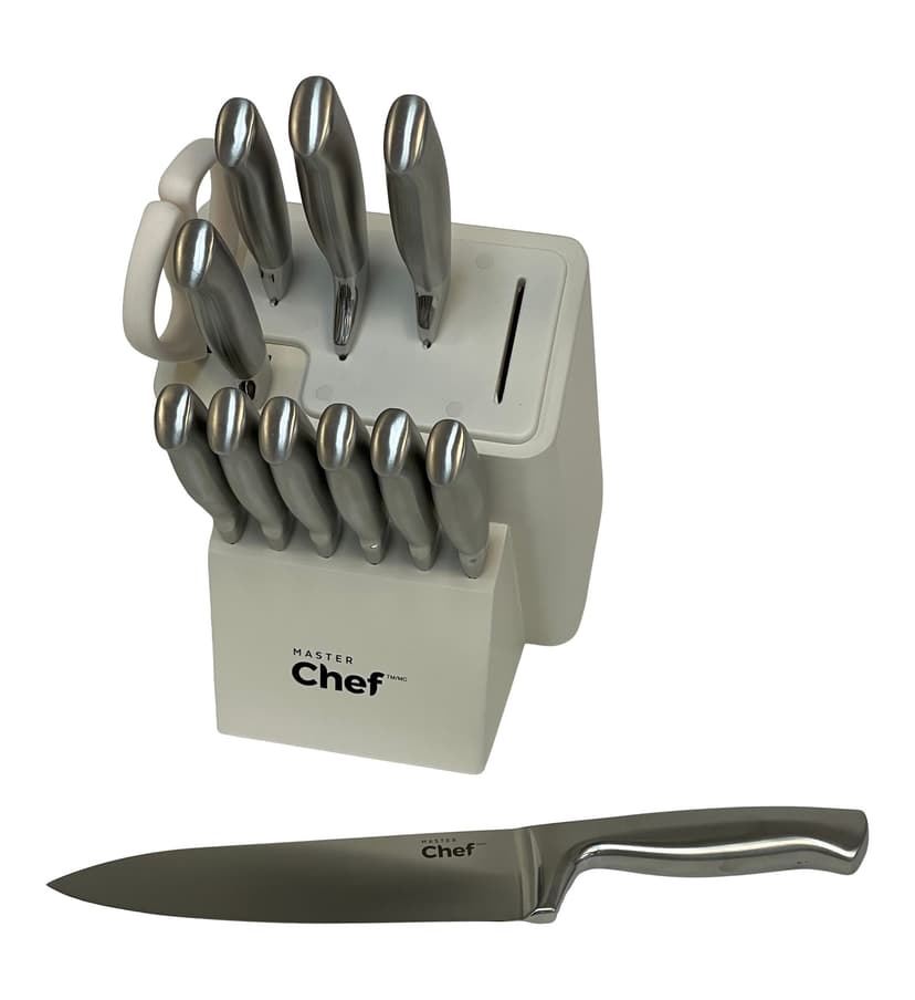 Master Chef Edgekeeper Knife Block Set, White, 13-pc