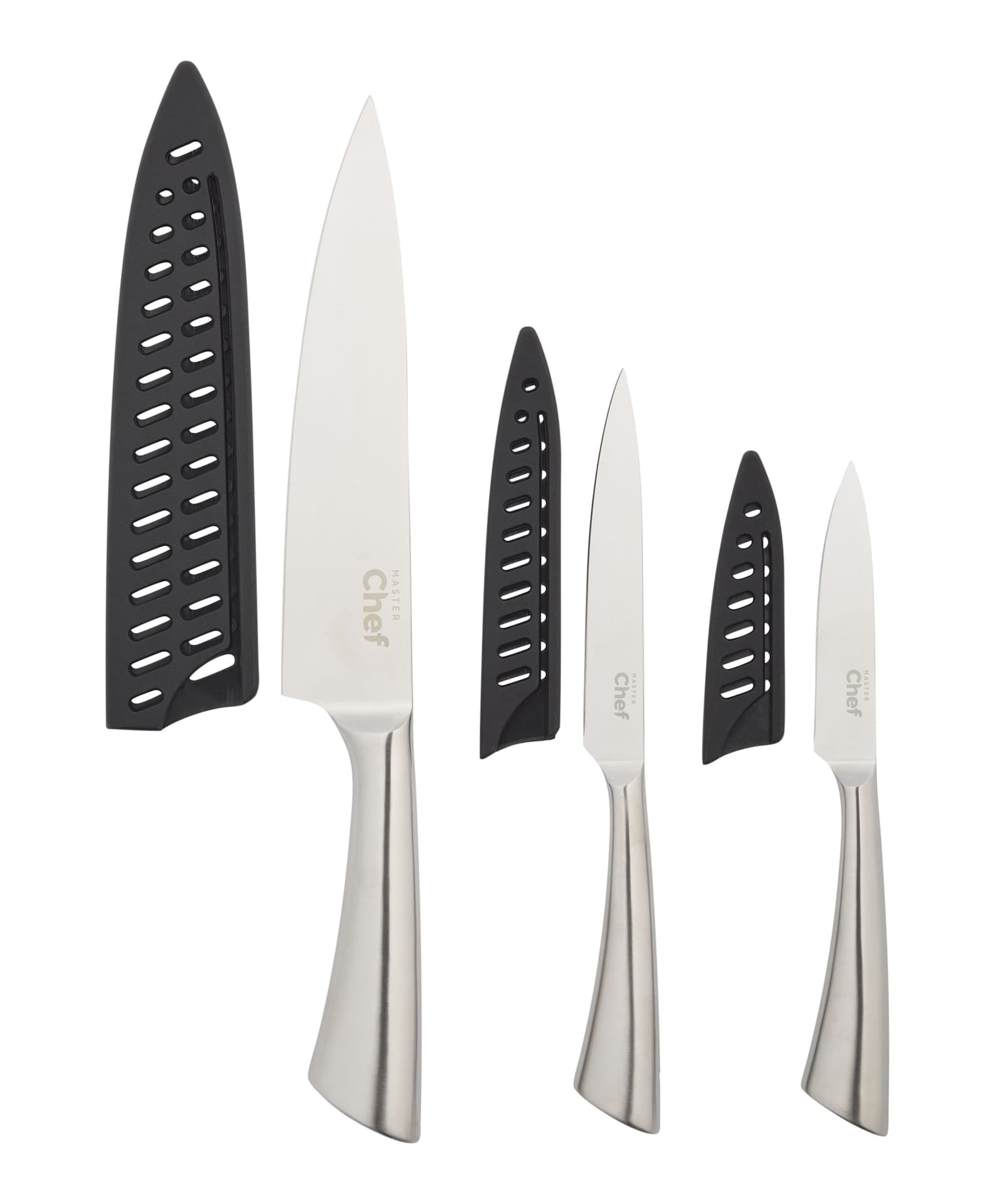 Master Chef Knife Set with Hollow Stainless Steel Handle, 3-pc
