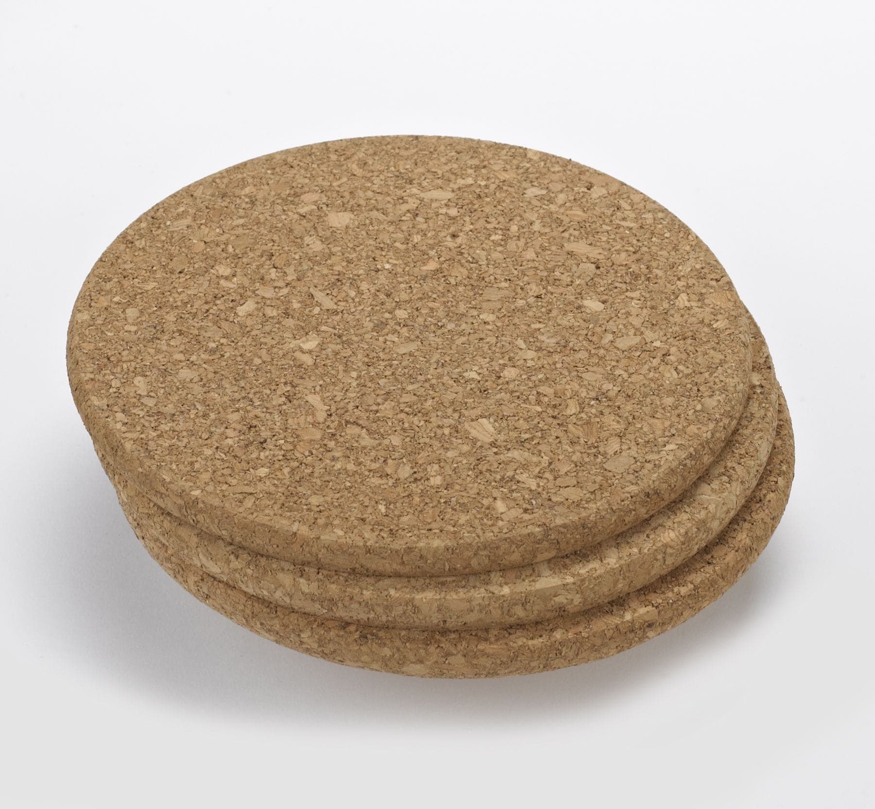 Orii Round Cork Trivet Coasters, Brown 7-in, 3-pk, for Christmas/Thanksgiving/New Year's Eve/Birthday Party