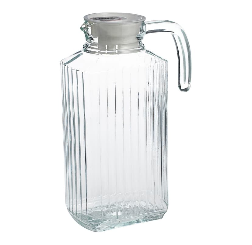 H2K Glass Reusable Pitcher, Clear, 1.85-L, for Christmas/Thanksgiving/New Year's Eve/Birthday Party