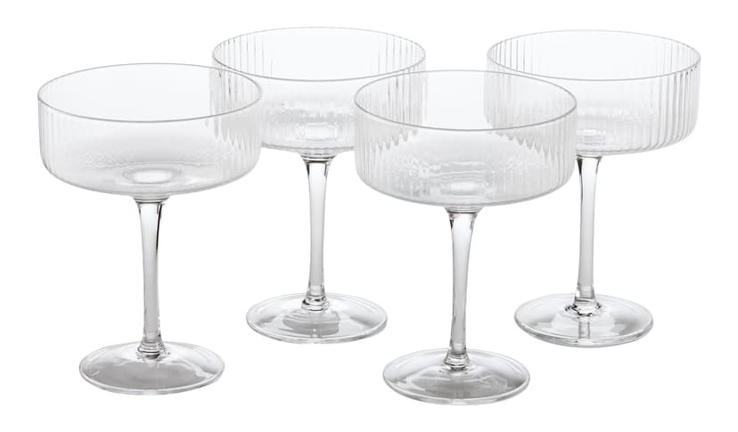 CANVAS Coupe/Champagne Glasses, Dishwasher-Safe, 4-pc