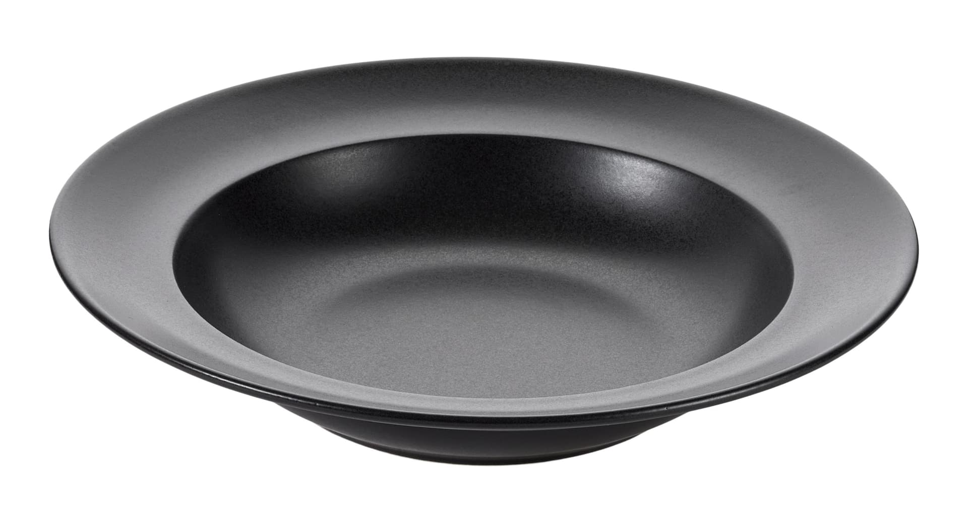 Paderno Dorset Large Rim Stoneware Bowl Set, Oven Safe, 2-pk, Black Reactive