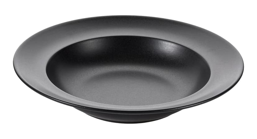 Paderno Dorset Large Rim Stoneware Bowl Set, Oven Safe, 2-pk, Black Reactive
