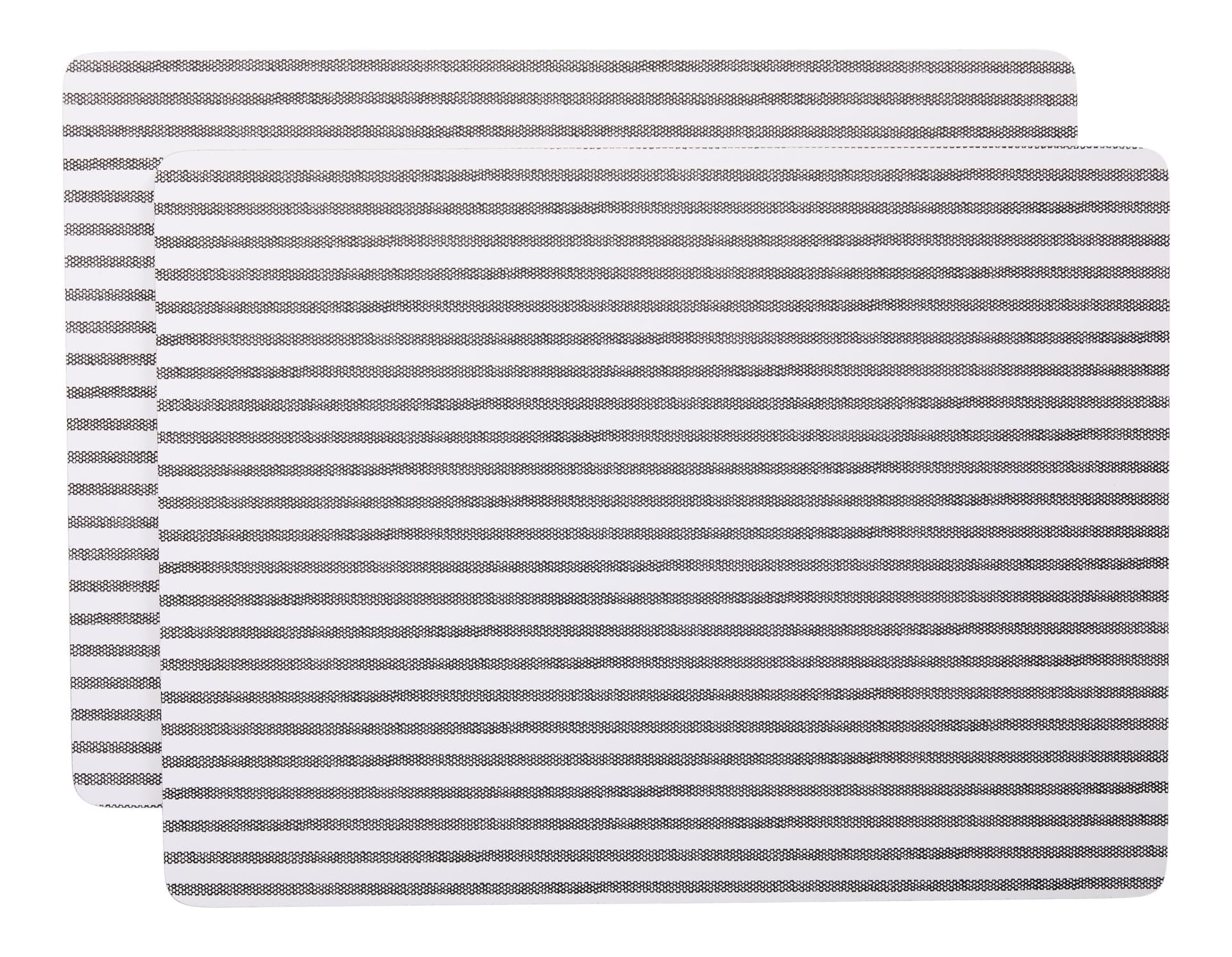 CANVAS Striped Rectangle Cork Placemat Set, Multi-Coloured, 11-in x 15-in, 2-pk