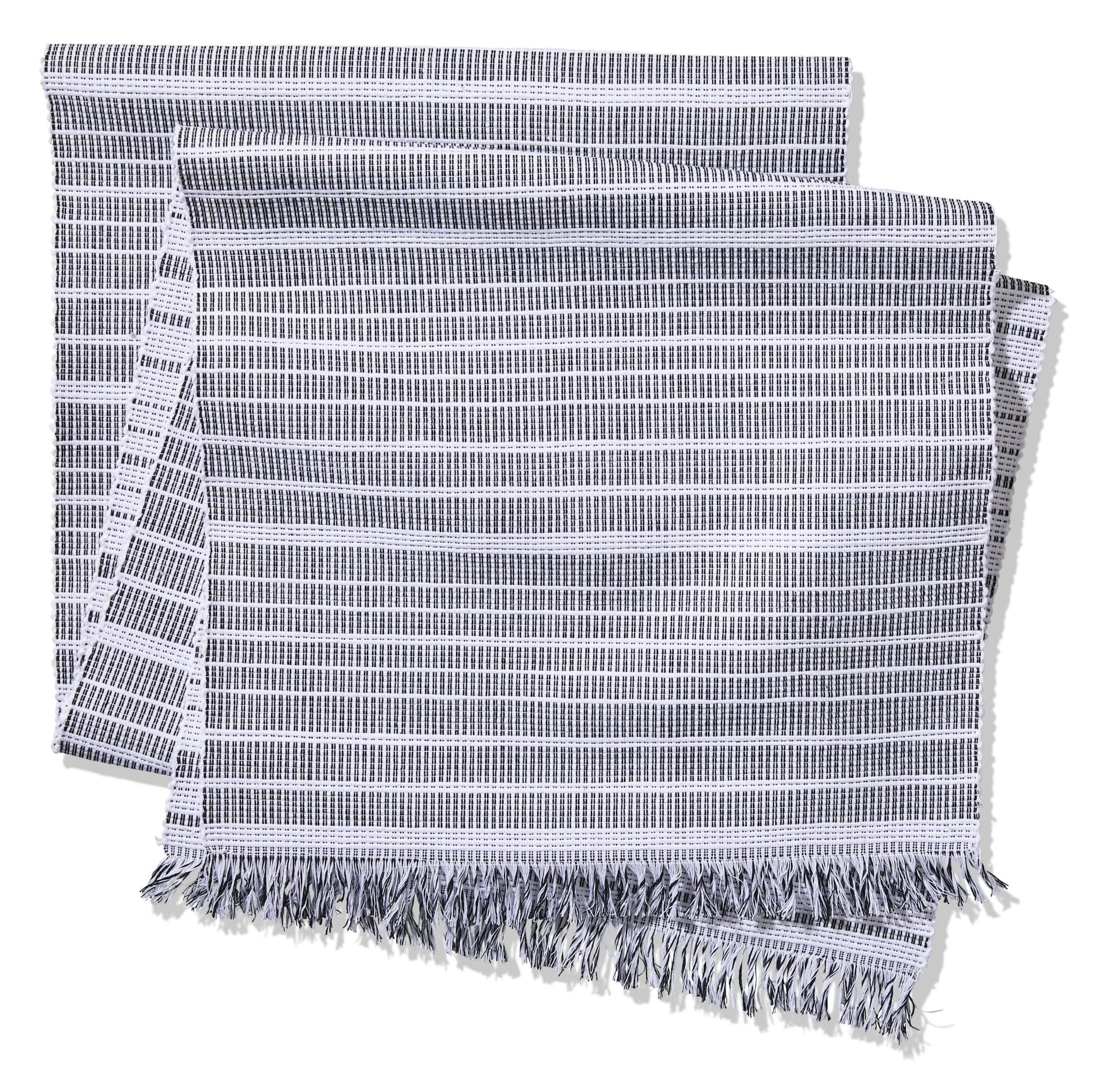 CANVAS Two-Tone Ribbed Rectangular Cotton Table Runner, 84-in x 15-in