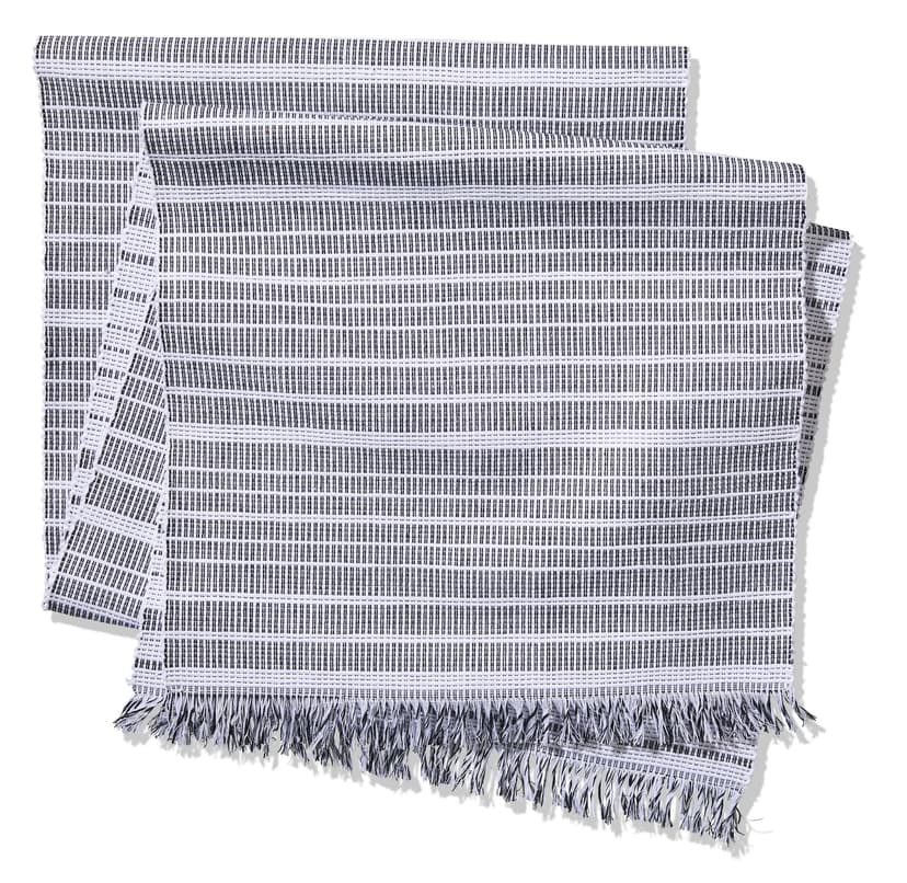 CANVAS Two-Tone Ribbed Rectangular Cotton Table Runner, 84-in x 15-in