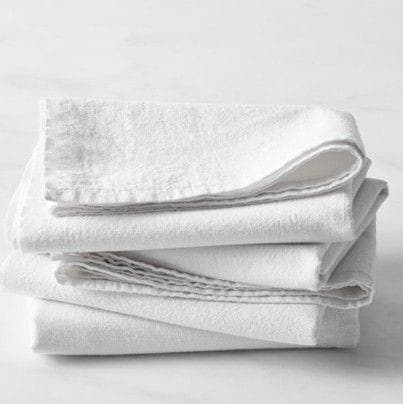 Master Chef Kitchen Cotton Flour Sac Towels, White, 4-pk